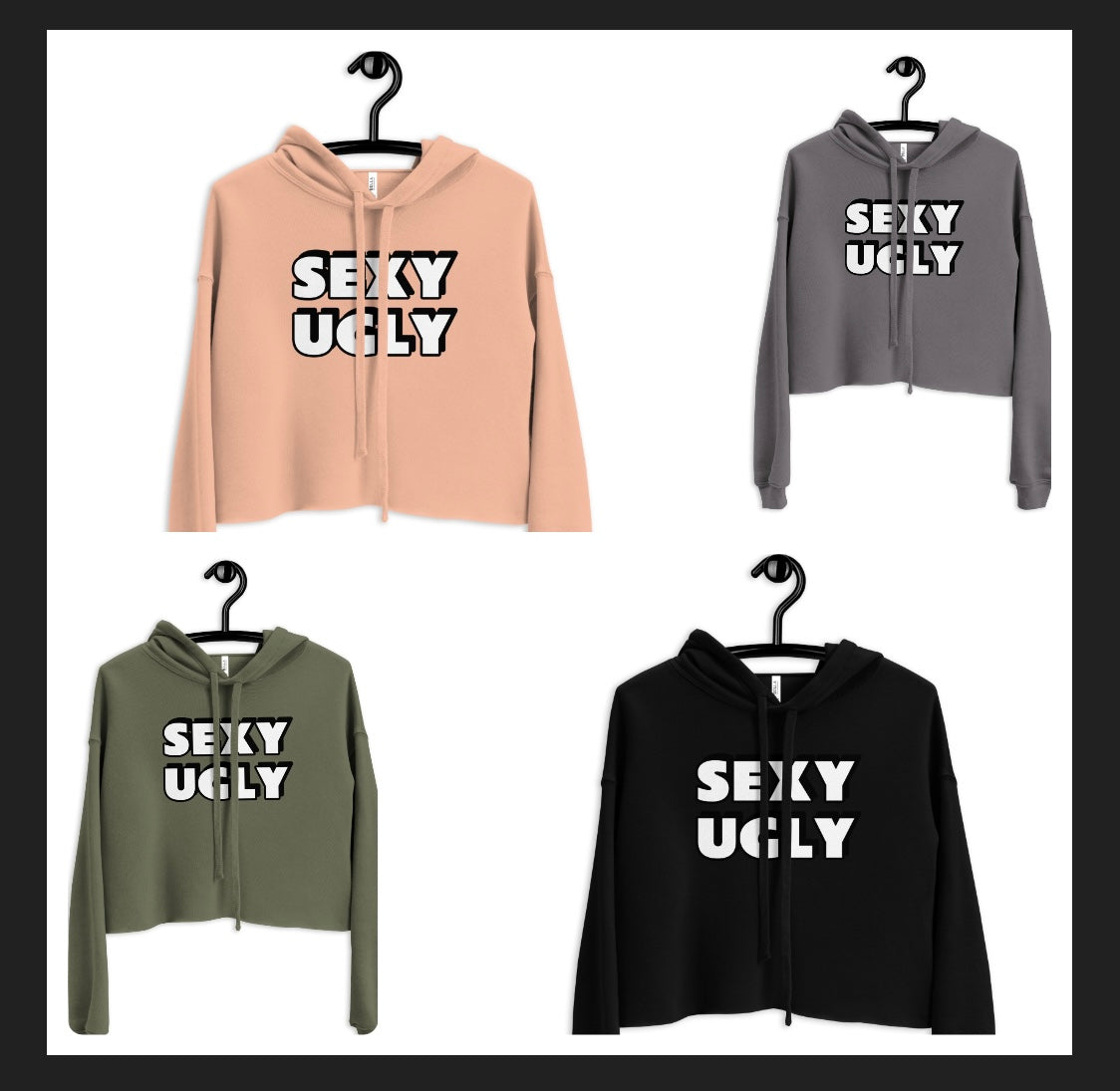 SexyUgly Crop Top Hoodie